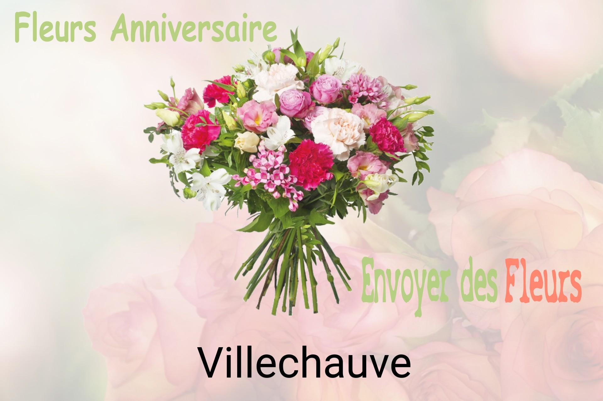 Bouquet de fleurs d’anniversaire livré à Villechauve