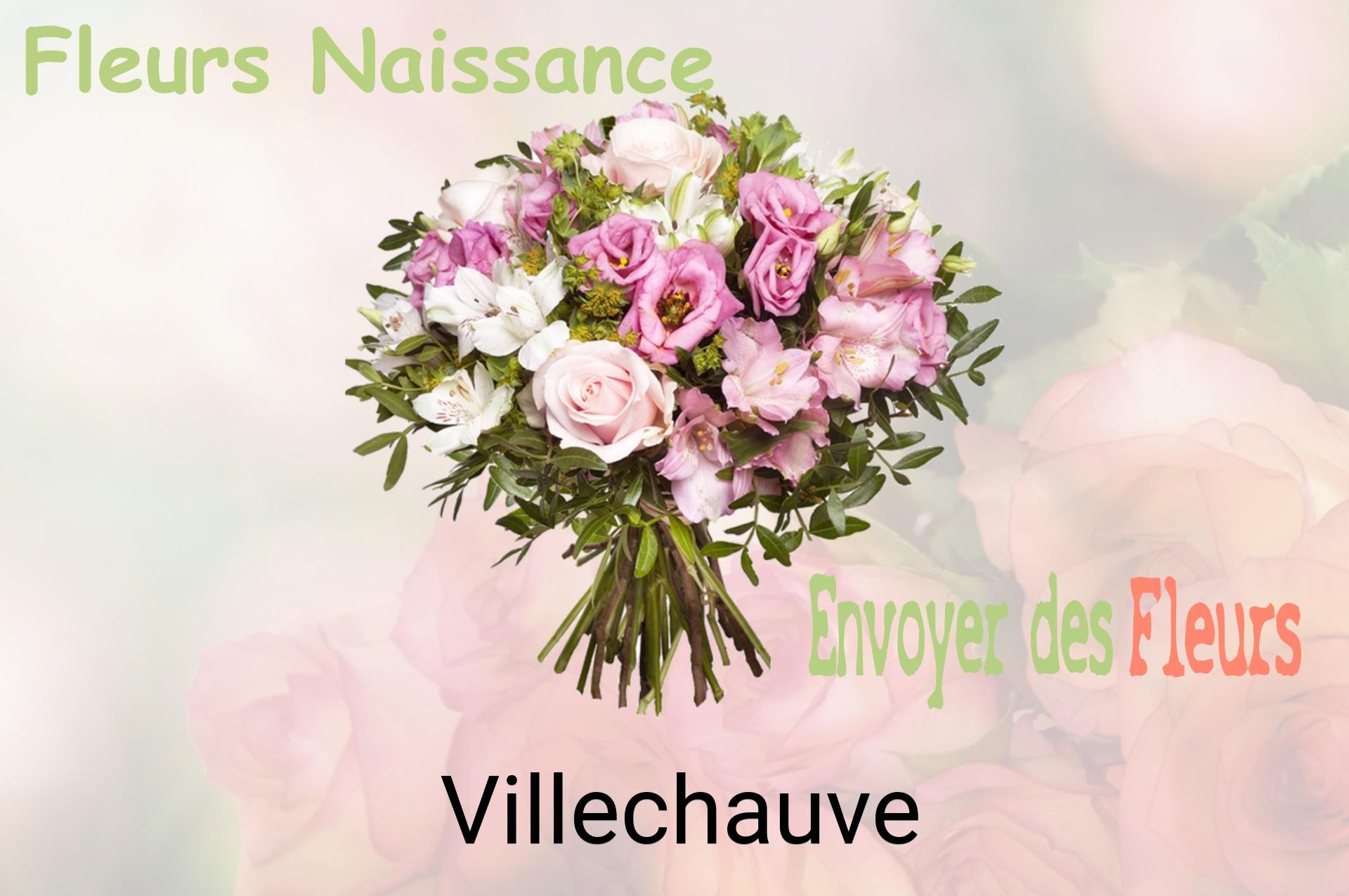 Bouquet de fleurs de naissance livré à Villechauve